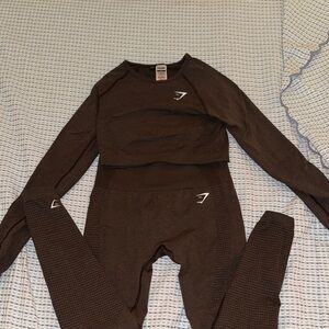 Gymshark Dark Brown Seamless Set